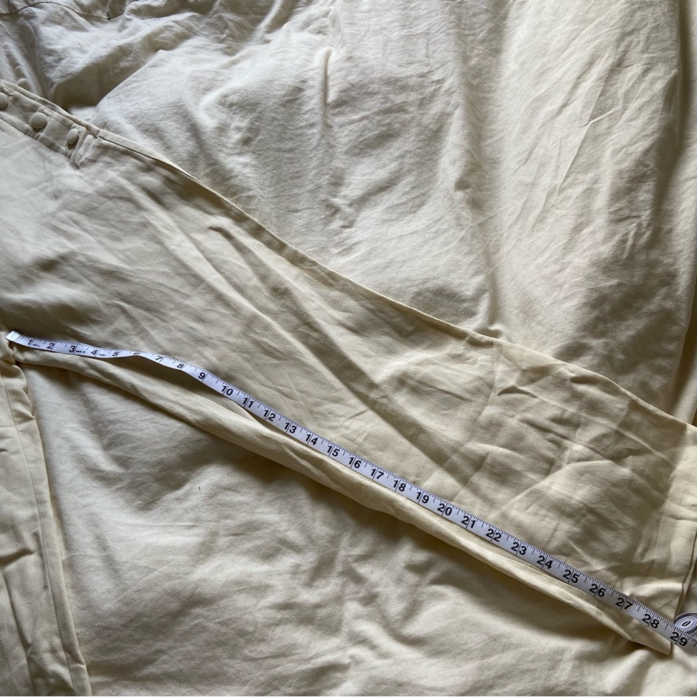Doen Cream High-Waist Wide Leg Trousers - Picture 5 of 7